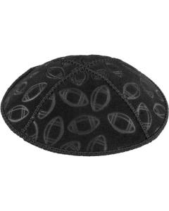 Football Embossed Suede Kippah