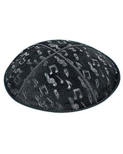Musical Notes Embossed Kippah