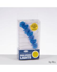Battery Operated Mini String Lights, Dreidel and Menorah