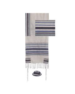 Emanuel Hand-Woven Tallit-- Blue
