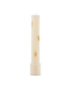 Ribbed Havdalah Candle - White
