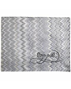 Jacquard Challah Cover - Light Zigzag (Gray)