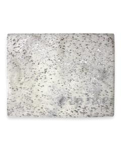 Challah Cover Fur - Metallis Off White/Silver - "Shabbos Kodesh"