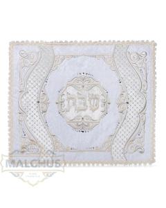 Scalloped Brocade Velvet Challah Cover w/ Trim