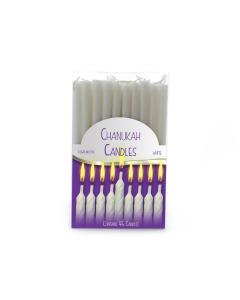 Tall Chanukah Candles - White