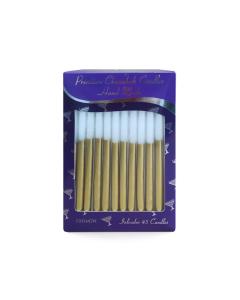 Metallic Chanukah Candles - White & Gold