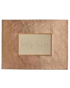 Challah Cover - Champagne/White - Straight Edge