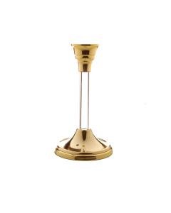 Single Gold Candlestick With Acrylic Stem