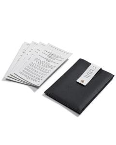 Leather Chanukah Card Set - Black & White