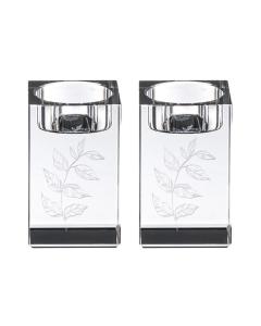 Engraved Crystal Tea Light Holders (Black)
