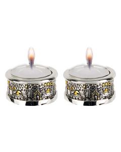 Electroforming Jerusalem Round Candle Holder