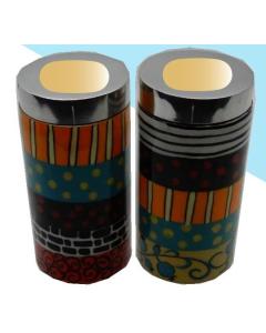 Hadarya Hand Painted Candlesticks 5"- Colorful