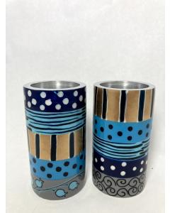 Hadarya Hand Painted Candlesticks 5"- Colorful