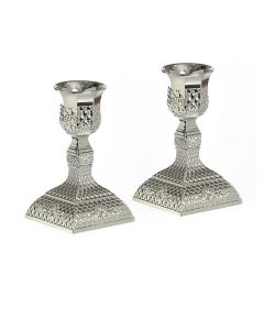 Silverplate Filigree Candlesticks