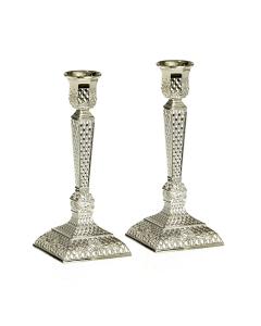 Silverplate Filigree Candlesticks