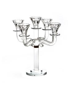 5 Branch Crystal Candelabra - Clean Design
