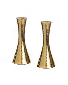 Gold/Metal Hammered Candlestick Pair
