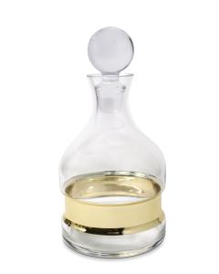 Wine Decanter with Gold Strip