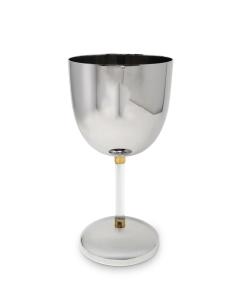 Stainless Steel Oversized Goblet with Acrylic Stem