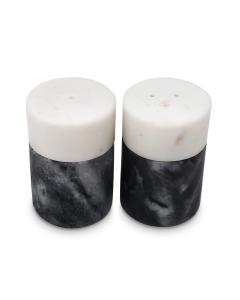 Salt & Pepper Set - White and Black Marble