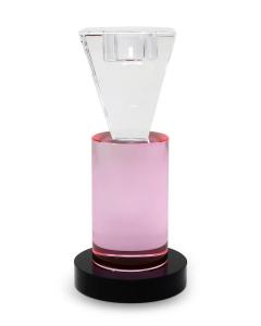 Crystal Candlestick Pink/Clear