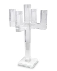 5 Light Crystal Square Cut Candelabra