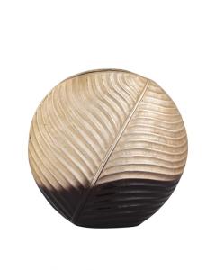 Two Tone Gold/Brown Round Vase
