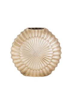 Elegant Gold Vase with Embossed Design - Round