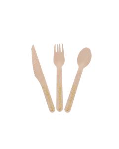 Chanukah Cutlery - Gold