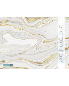DIGITAL PRINTING/EMBROIDERY WHITE/GOLD ABSTRACT CHALLA COVER