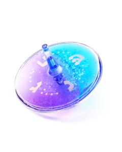 "Lava" Dreidel, Blue & Purple, Gold Glitter