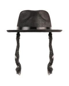 Black Fedora with Side locks