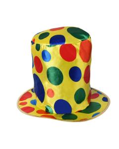 Polka Dot Clown Top Hat