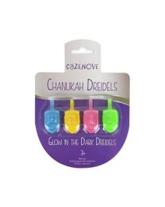 Pack of 4 Glow in the Dark Dreidels