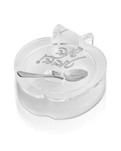 Die-Cut Apple Honey Dish (White & Gold)