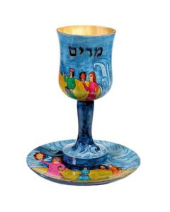 Wooden Miriams Kiddush Cup - Exodus