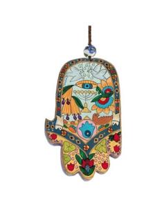 Large Wood Painted Hamsa -Eye