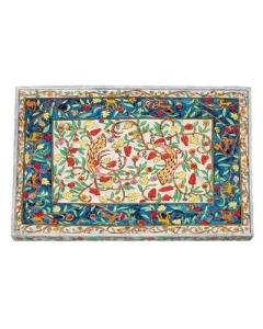 Emanuel Challah Board with Lucite Protector Oriental