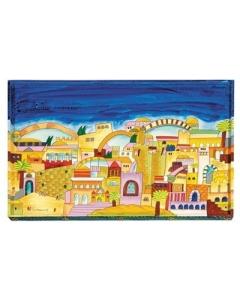 Emanuel Challah Board with Lucite Protector Jerusalem