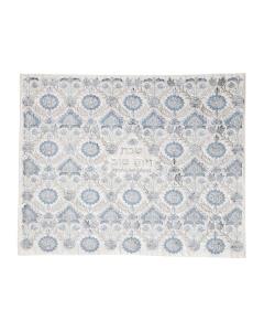 Emanuel Full Embroidered Challah Cover  Carpet (Silver)