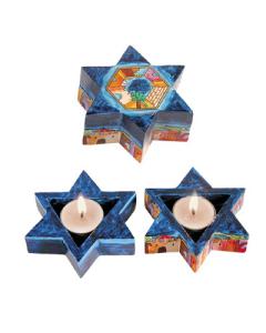 Jerusalem Star of David Candlesticks