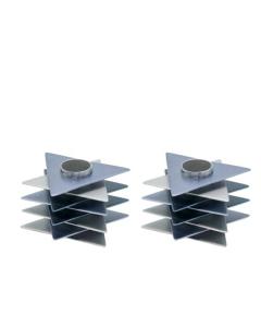 Emanuel Gray Magen David Candlesticks