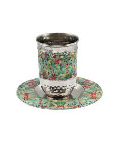Emanuel Hammered Kiddush Cup - Multicolor - Abstract