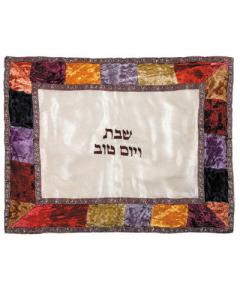 Mulitcolor Maroon Organza and Velvet Applique'd Challa Cover