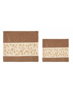 Emanuel Microsuede Tefillin Bag Pomegranates- Brown