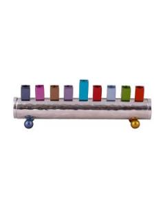 Cylinder Strip Menorah - Multicolor - Yair Emanuel Collection