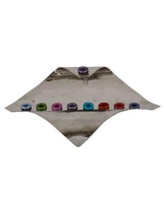 Square Wave Menorah - Multicolor - Yair Emanuel Collection
