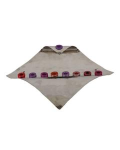 Square Wave Menorah - Maroon - Yair Emanuel Collection