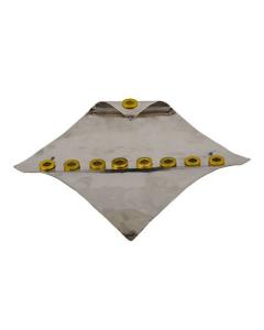 Square Wave Menorah - Brass - Yair Emanuel Collection