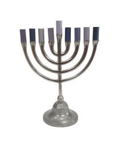 Emanuel Classic Menorah  - Colored Cups - Gray